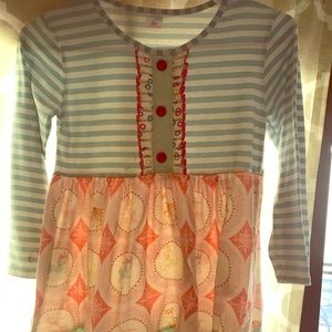 Girls Ruffle Mixed Media Dress size 8